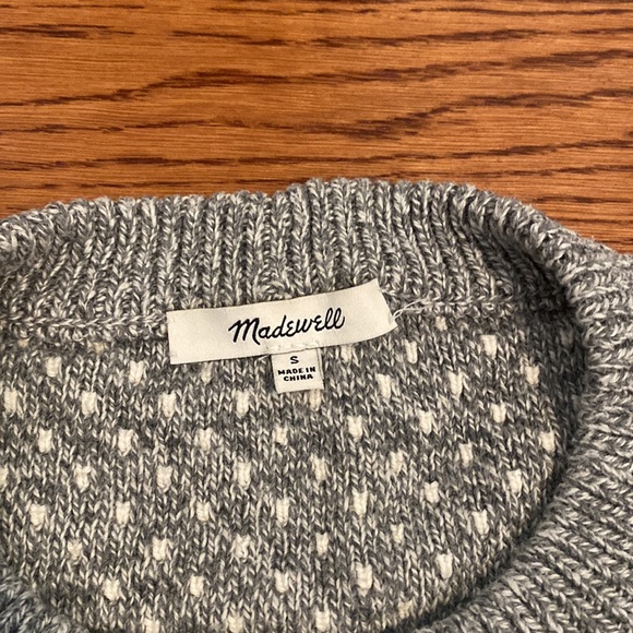 Madewell sweater grey with zigzag yarn detail - Picture 2 of 4